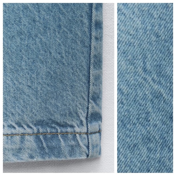 NWT. Zara Z1975 Pink Color Washed Effect Dyed Denim Jumpsuit. Size M. - Picture 10 of 14